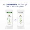 imageDove Aluminum Free Deodorant for Women 4 Count Pomegranate and Lemon Verbena 72 hour odor protection 26 ozCucumber Green Tea