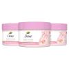 imageDove Body Scrub White Peach ampamp Crushed Rice 3 Count for Visibly SilkySmooth Nourished Skin with  Moisturizing CreamHimalayan Salt  Rose Oil