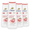 imageDove Body Wash Deep Moisture Sensitive Skin Cucumber and Green Tea and Shea Butter ampamp Vanilla Collection 4 Count Skin Cleanser with 24hr Renewing MicroMoisture 20 ozWhite Peach  Rice Millk