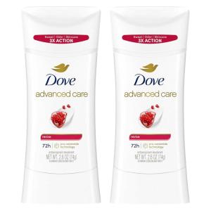 imageDove Advanced Care Antiperspirant Deodorant for Women Twin Pack Revive 72 hour sweat and odor protection 26 oz Packaging May Vary