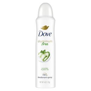 imageDove Aluminum Free Deodorant Spray for Women 3 Count Cucumber ampamp Green Tea 72 hour odor protection 4 ozCucumber