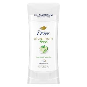 imageDove Aluminum Free Deodorant for Women 4 Count Pomegranate and Lemon Verbena 72 hour odor protection 26 ozCucumber Green Tea