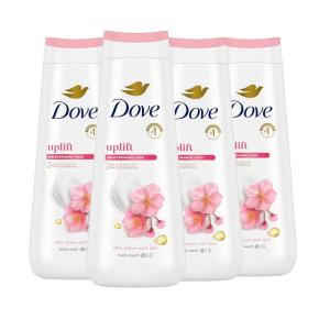 imageDove Body Wash Deep Moisture Sensitive Skin Cucumber and Green Tea and Shea Butter ampamp Vanilla Collection 4 Count Skin Cleanser with 24hr Renewing MicroMoisture 20 ozSakura Bloosom  Yuzu