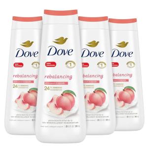 imageDove Body Wash Deep Moisture Sensitive Skin Cucumber and Green Tea and Shea Butter ampamp Vanilla Collection 4 Count Skin Cleanser with 24hr Renewing MicroMoisture 20 ozWhite Peach  Rice Millk