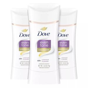 imageDove Even Tone Antiperspirant Deodorant for Uneven Skin Tone Restoring Powder Sweat Block for AllDay Fresh Feeling 26 oz 3 CountRosewood  Powder
