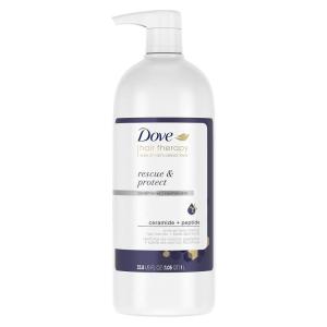 imageDove Hair Therapy Serum  Conditioner Rescue ampamp Protect Hair Care For Split Ends and Damaged Hair Visibly Repairs Hair in 1 Minute 338 fl oz