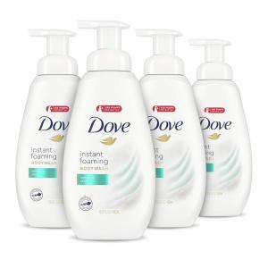 imageDove Instant Foaming Body Wash 4 Count for Softer and Smoother Skin Sensitive Skin Effectively Washes Away Bacteria While Nourishing Your Skin 135 ozSensitive Skin
