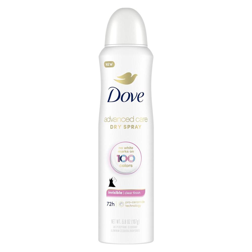 imageDove Advanced Care Invisible Dry Spray Antiperspirant Deodorant No White Marks on 100 Colors Sheer Fresh 48Hour Sweat and Odor Protecting Deodorant for Women 38 oz Pack of 1238 Ounce Pack of 1