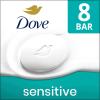 imageDove Beauty Bar Soap Sensitive 8 Bars for Sensitive Skin Fragrance Free and Hypoallergenic 375 oz375 Ounce Pack of 8