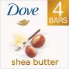 imageDove Beauty Bar Soap Shea Butter 4 Count for Nourished Radiant Skin Enriches Skin 375 oz