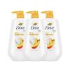 imageDove Body Wash with Pump 3 Count Glowing Mango ampamp Almond Butter for Renewed HealthyLooking Skin Gentle Skin Cleanser with 24hr Renewing MicroMoisture 306 ozMango  Almond Butter