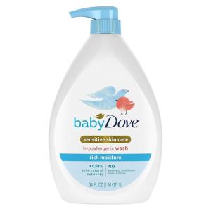imageBaby Dove Sensitive Skin Hydrating Body Wash  TearFree ampamp Hypoallergenic  Pediatrician Tested  34ozRich Moisture