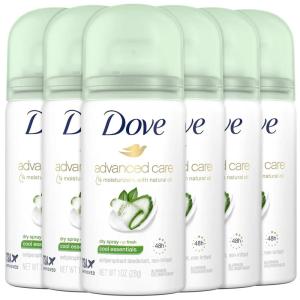 imageDove Advanced Care Antiperspirant Deodorant Dry Spray Cool Essentials 4 Count Antiperspirant deodorant for helping your skin barrier repair after shaving With Pro Ceramide Technology 38 oz1 Ounce Pack of 6