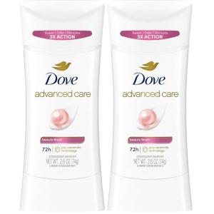 imageDove Advanced Care Antiperspirant Deodorant Stick Beauty Finish for Helping Repair Skin Barrier After Shaving with 72Hour Sweat ampamp Odor Protection 26 oz26 Ounce Pack of 2