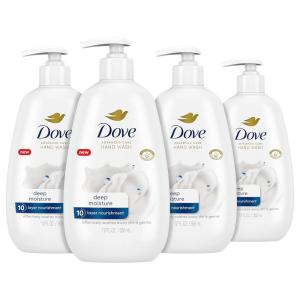 imageDove Advanced Care Hand Wash Shea Butter ampamp Warm Vanilla 4 Count for Soft Smooth Skin More Moisturizers than the Leading Ordinary Hand Soap 12 oz12 Fl Oz Pack of 4