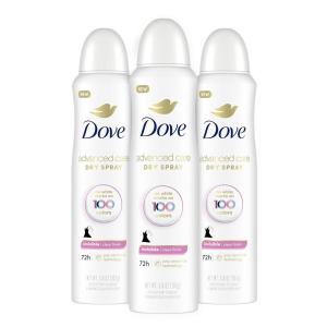 imageDove Advanced Care Invisible Dry Spray Antiperspirant Deodorant No White Marks on 100 Colors Sheer Fresh 48Hour Sweat and Odor Protecting Deodorant for Women 38 oz Pack of 1238 Ounce Pack of 3