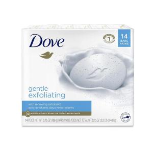 imageDove Beauty Bar More Moisturizing Than Bar Soap Gentle Exfoliating With Mild Cleanser For Softer And Smoother Skin 375 oz Pack of 14375 Ounce Pack of 14
