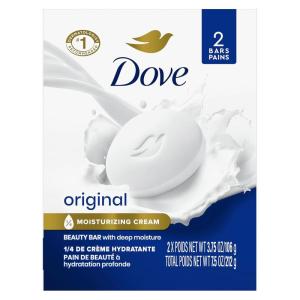 imageDove Beauty Bar Soap Original Pack of 24 for Soft Smooth Skin with 14 Moisturizing Cream 375 oz