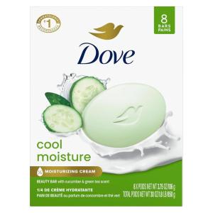 imageDove Beauty Bar Soap Shea Butter 8 CountCucumber  Green Tea
