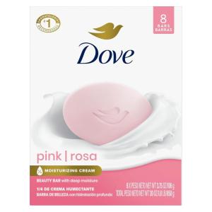imageDove Beauty Bar Soap Shea Butter 8 CountPink Rosa