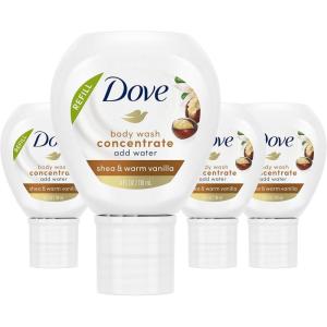 imageDove Body Wash Concentrate Refill Shea ampamp Warm Vanilla 4 pack for Instantly Soft Skin Refill for use reusable bottle 4 fl oz makes 16 fl ozShea  Warm Vanilla