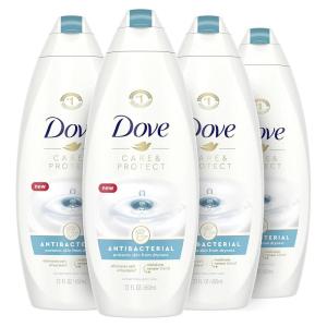 imageDove Body Wash For All Skin Types Antibacterial Body Wash Protects from Dryness 22 Fl Oz Pack of 4