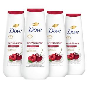 imageDove Body Wash Revitalizante Cherry ampamp Chia Milk 4 Count for Renewed HealthyLooking Skin Gentle Skin Cleanser with 24hr Renewing MicroMoisture 20 oz