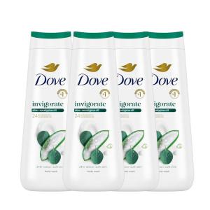 imageDove Body Wash with Pump 4 Count Invigorate Aloe ampamp Eucalyptus For 24hr LotionSoft Skin Moisturizing Skin Cleanser with No Sulfates No Parabens