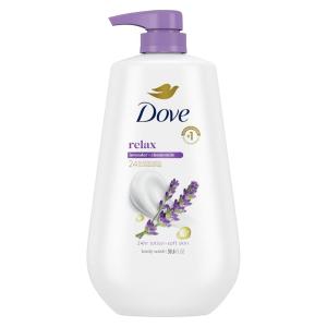 imageDove Body Wash with Pump Relax Lavender Oil ampamp Chamomile For 24hr LotionSoft Skin Moisturizing Skin Cleanser with No Sulfates No Parabens 306 Oz