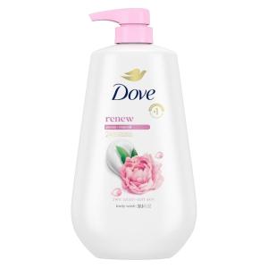 imageDove Body Wash with Pump Renew Peony ampamp Rose Oil For 24hr LotionSoft Skin Moisturizing Skin Cleanser with No Sulfates No Parabens 306 OzPeony  Rose