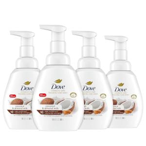 imageDove Foaming Hand Wash Coconut ampamp Almond Milk Pack of 4 Protects Skin from Dryness More Moisturizers than the Leading Ordinary Hand Soap 101 ozCoconut  Almond Milk