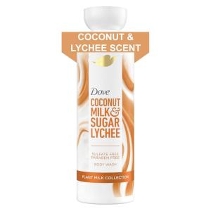 imageDove Plant Milk Cleansing Body Wash Coconut ampamp Lychee for Moisturized Skin Gentle Cleanser No Sulfate Cleansers or Parabens 98 Biodegradable 175 fl oz