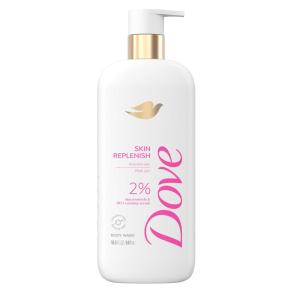 imageDove Serum Body Wash Skin Replenish smooths skin with Niacinamide ampamp BHA Serum 185 Fl Oz
