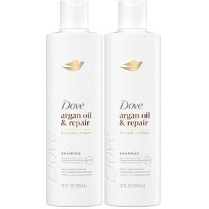 imageDove Shampoo Argan Oil ampamp Repair for Fine Hair with BioProtein Care Technology and Argan Oil Blend 12 Fl Oz12 Fl Oz Pack of 2