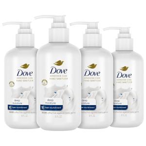 imageDove Advanced Care Hand Sanitizer Deep Moisture Pack of 4 for Soft Smooth Skin 9999 Effective Against Many Germs 8 oz