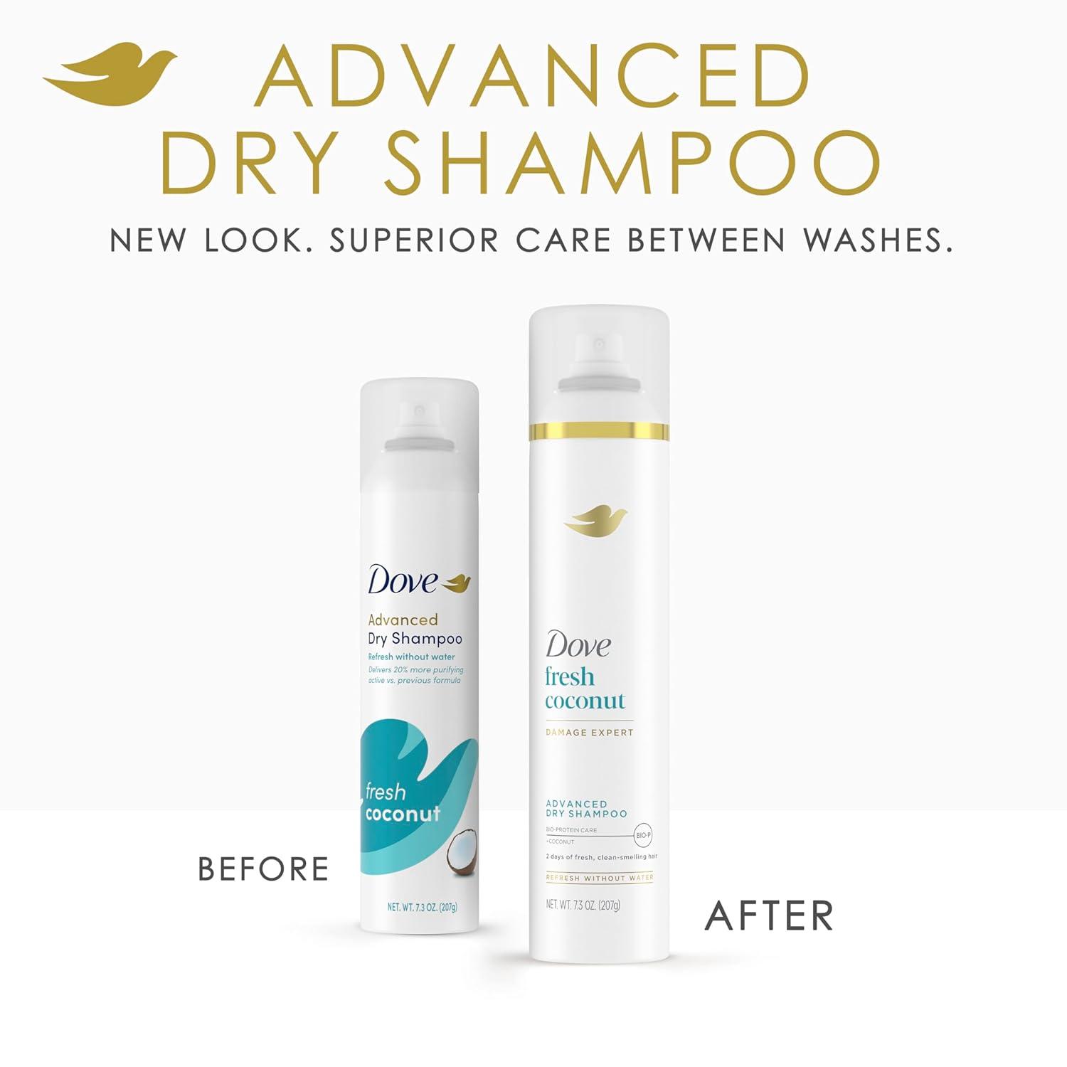 imageDove Advanced Dry Shampoo Fresh Coconut Refresh ampamp Revive Hair Without Water for Clean ampamp Fresh Hair 73 oz