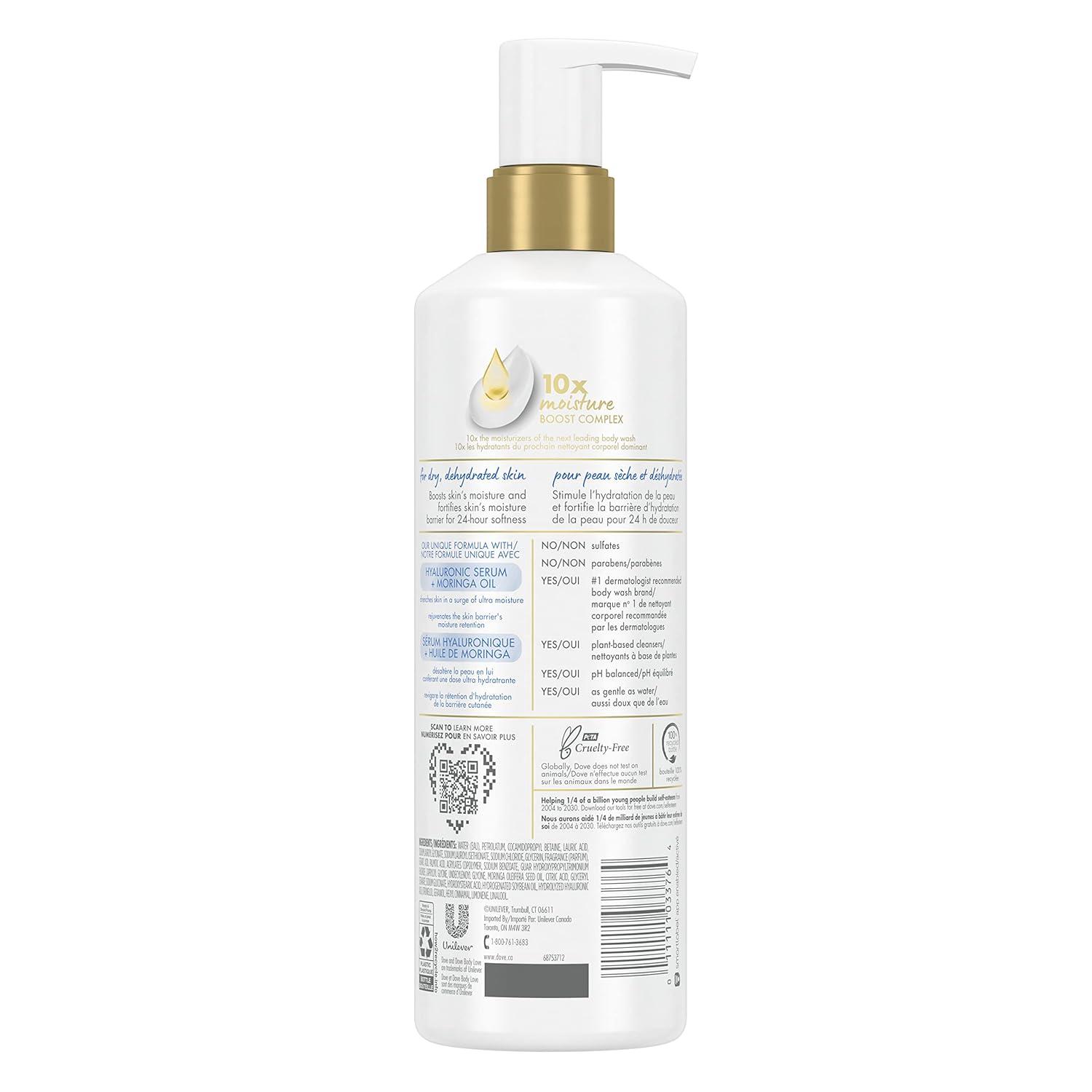 imageDove Body Love Body Cleanser Moisture Boost 3 Count For Dry Skin Body Wash with Hyaluronic Acid and Moringa Oil 175 fl ozUnscented