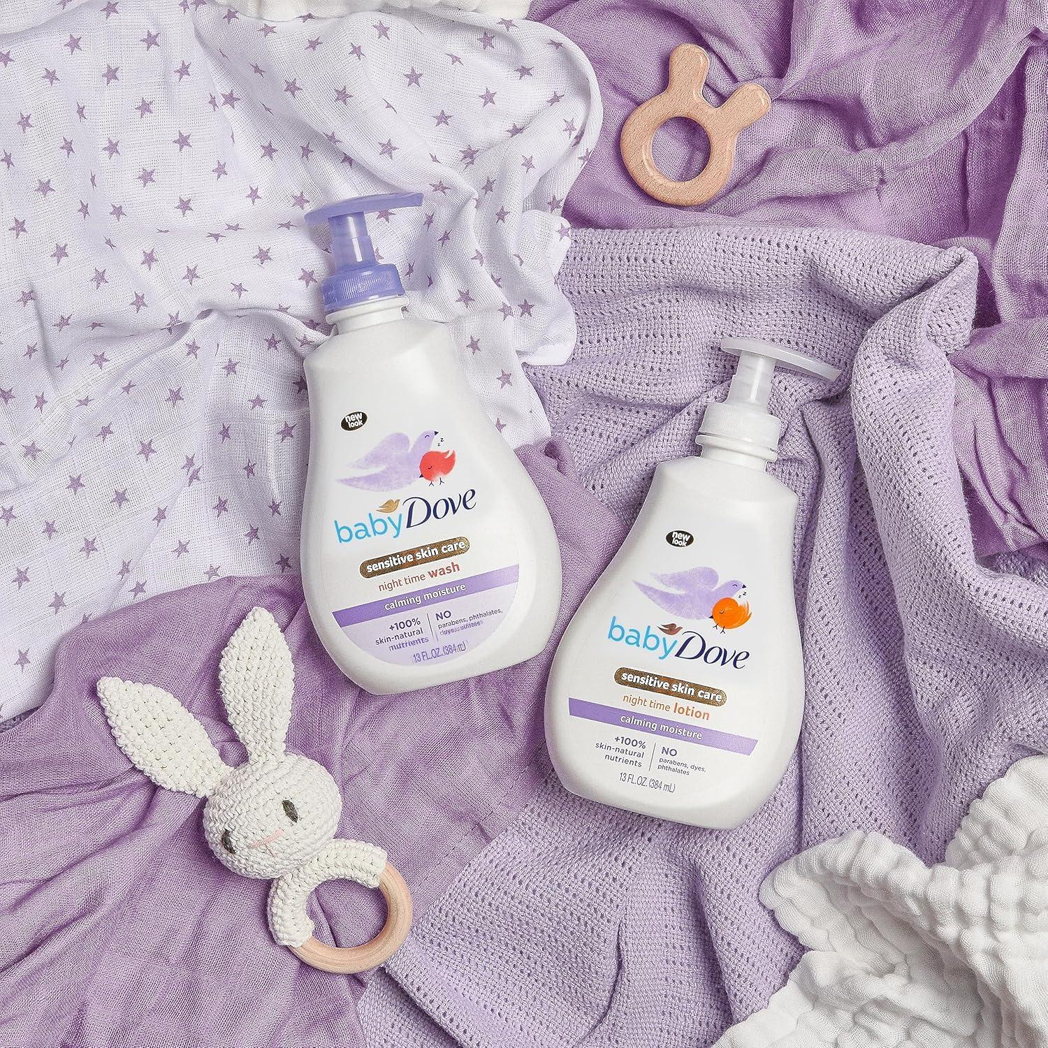 imageBaby Dove Sensitive Skin Care Baby Wash For Bath Time Moisture Fragrance Free and Hypoallergenic Washes Away Bacteria 20 ozChamomile