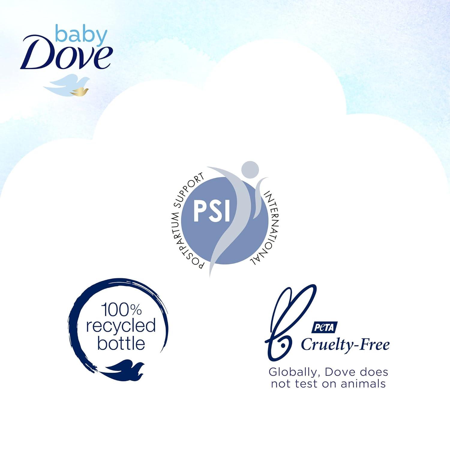imageBaby Dove Sensitive Skin Care Baby Wash For Bath Time Moisture Fragrance Free and Hypoallergenic Washes Away Bacteria 20 ozFragrance Free