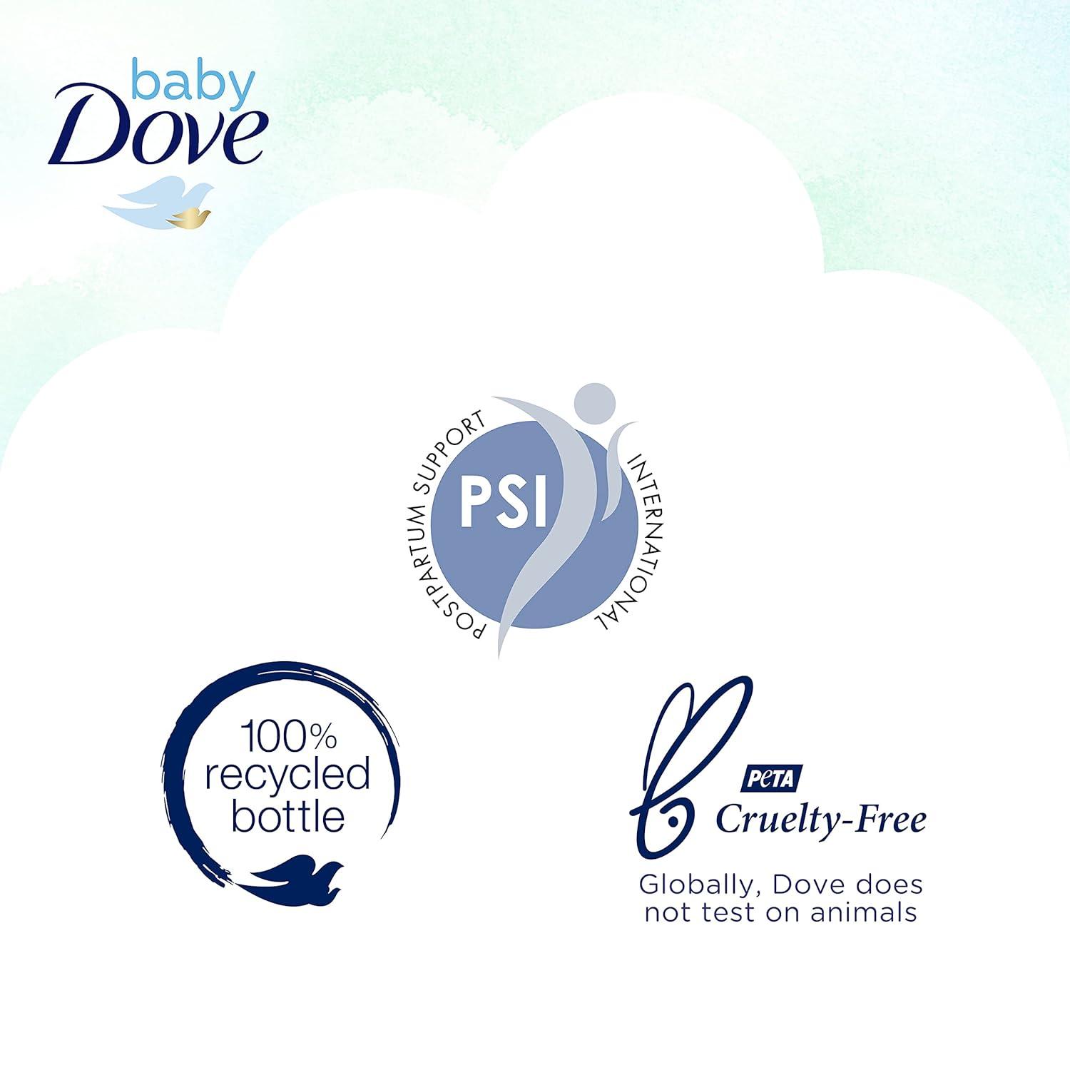 imageBaby Dove Sensitive Skin Care Baby Wash For Bath Time Moisture Fragrance Free and Hypoallergenic Washes Away Bacteria 20 ozSensitive Moisture