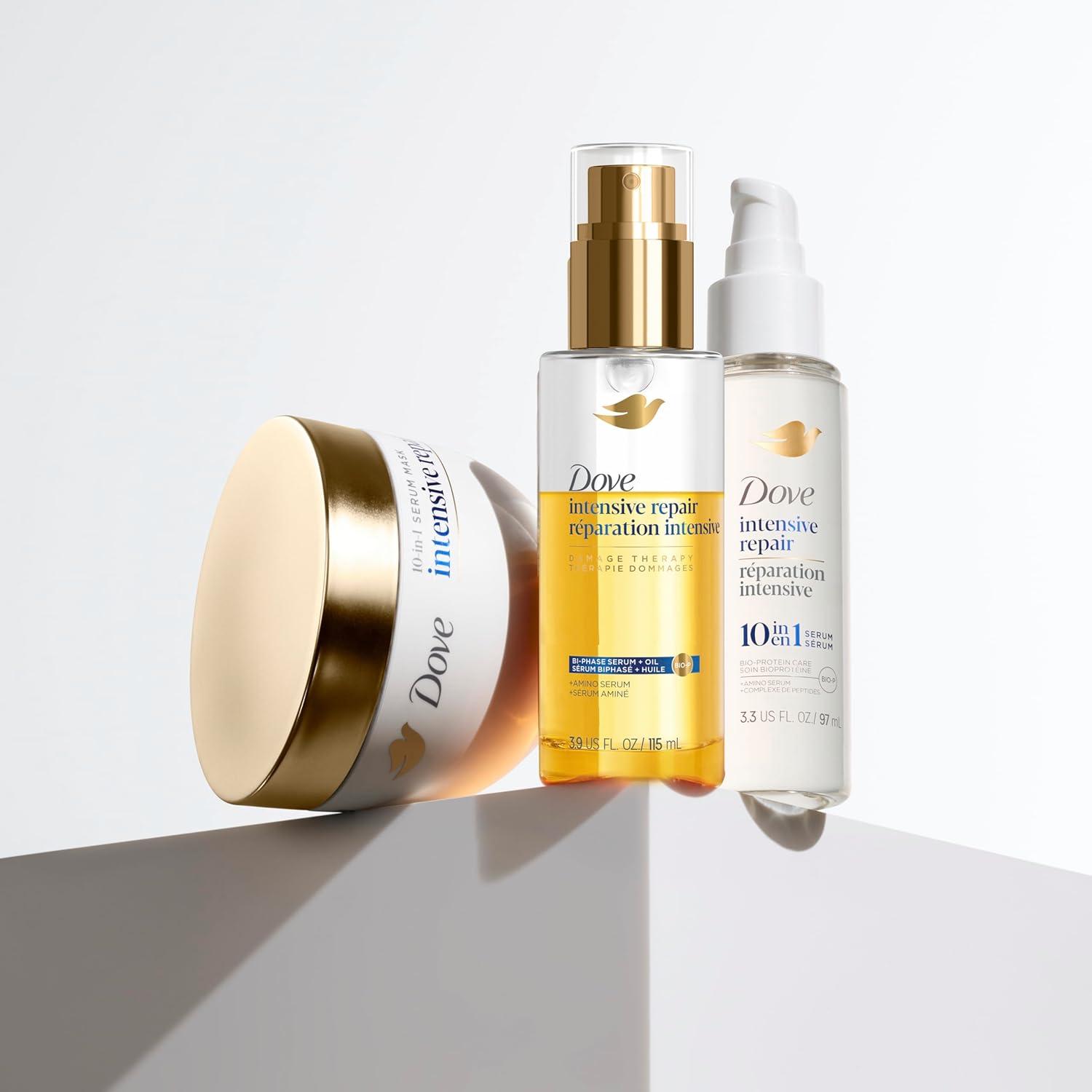 imageDove Damage Therapy Intensive Repair with Amino Serum BiPhase Serum  Oil for Shinier Healthy ampamp Nourished Hair 39 oz