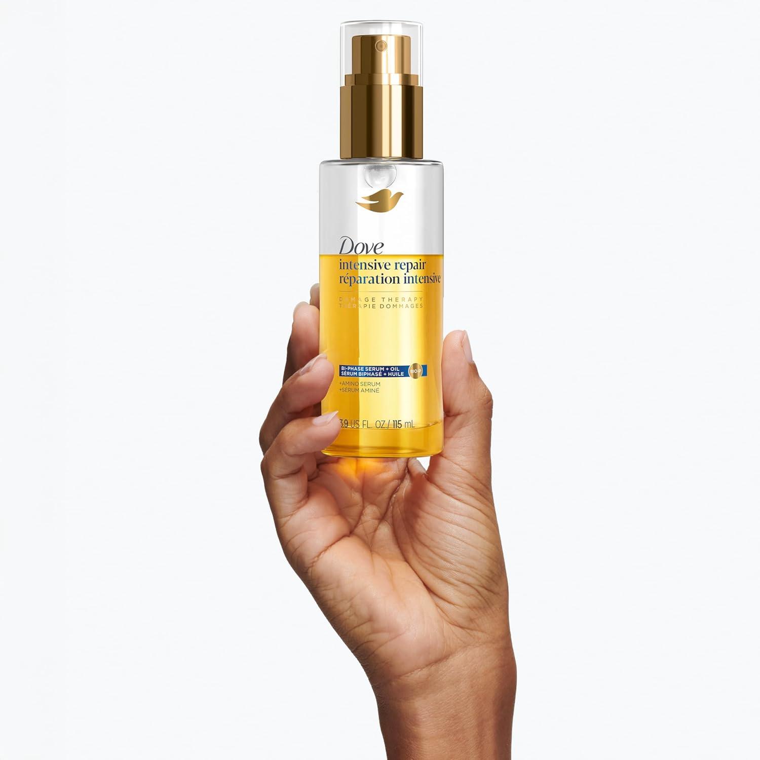 imageDove Damage Therapy Intensive Repair with Amino Serum BiPhase Serum  Oil for Shinier Healthy ampamp Nourished Hair 39 oz