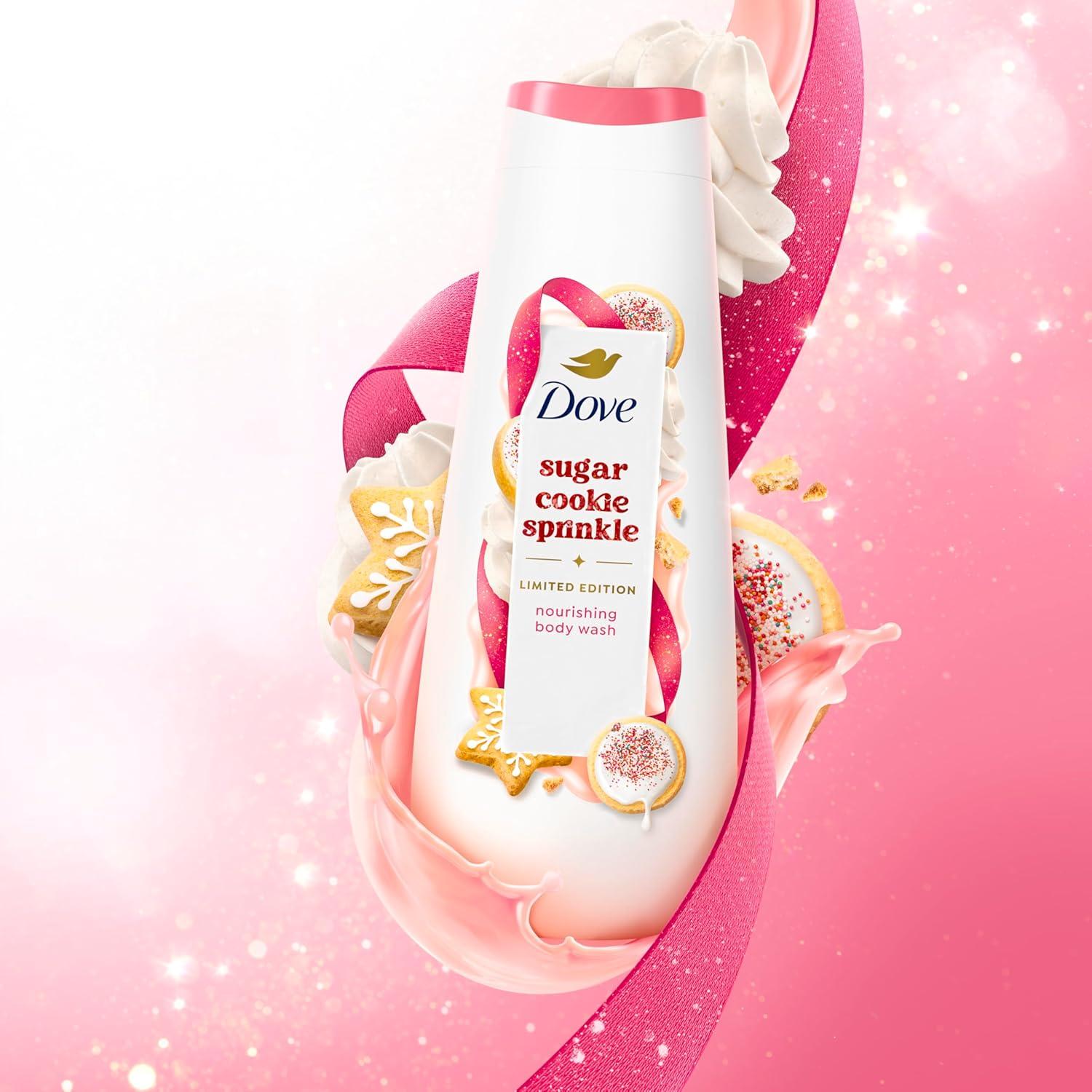 imageDove Limited Edition Holiday Treats Body Wash Sugar Cookie Sprinkle for Deep Nourishment 20 oz