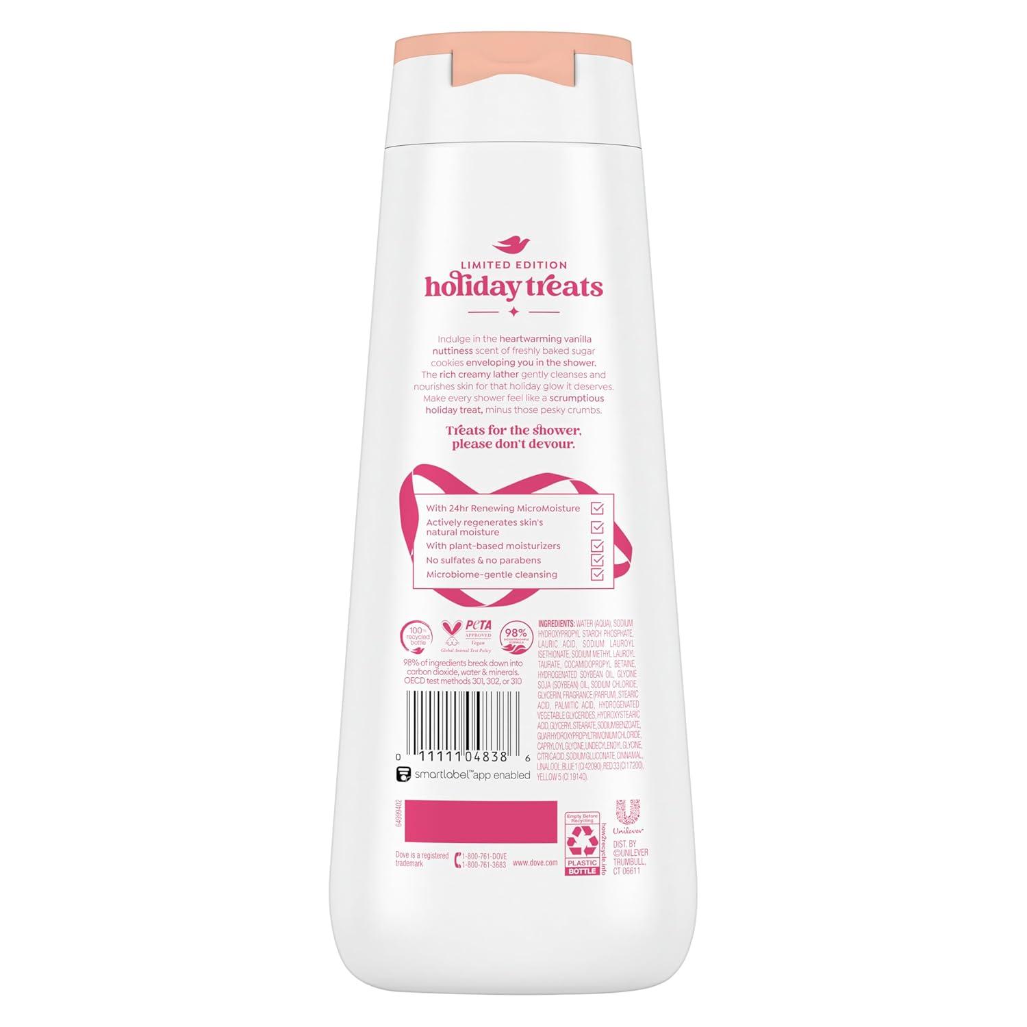 imageDove Limited Edition Holiday Treats Body Wash Sugar Cookie Sprinkle for Deep Nourishment 20 oz