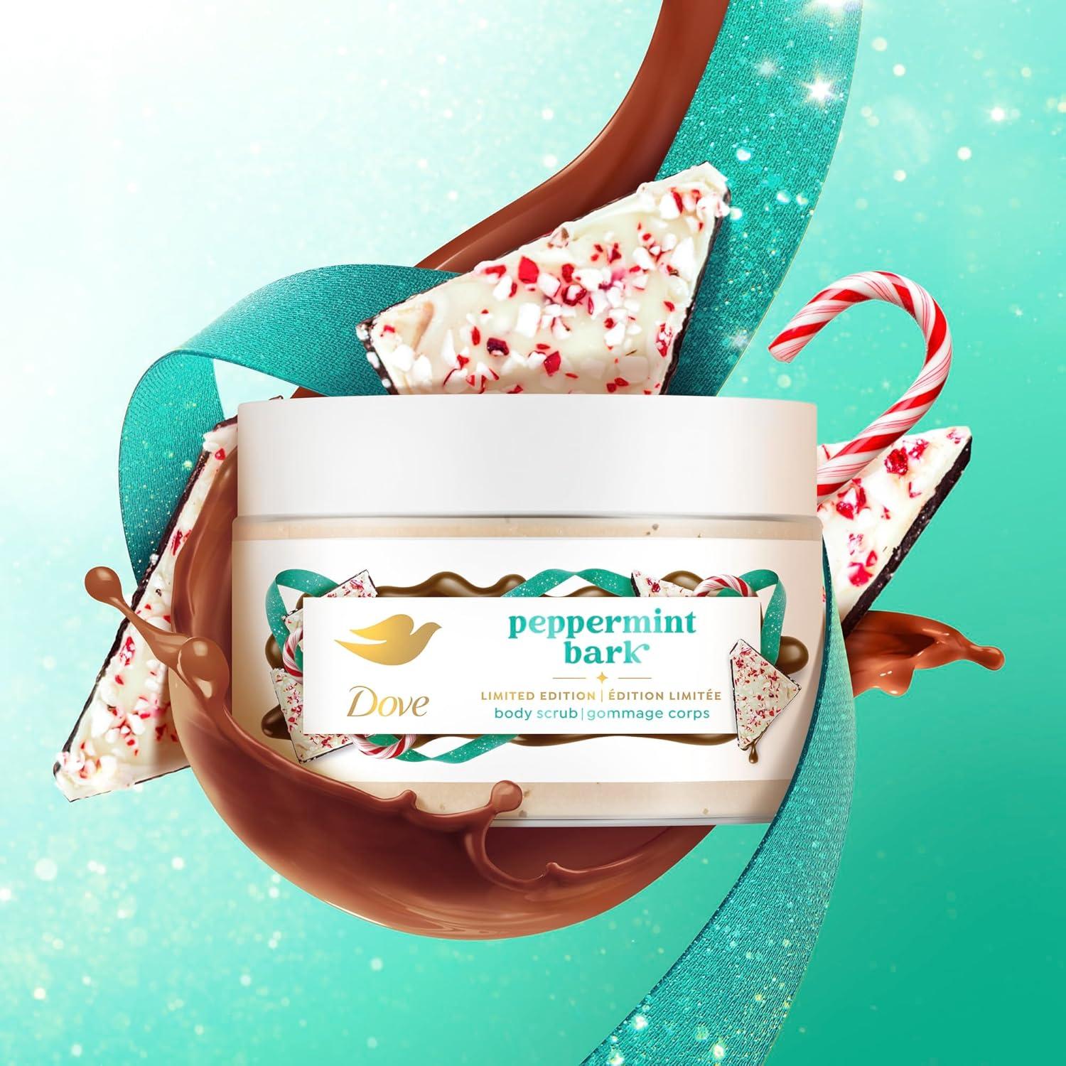 imageDove Limited Edition Holiday Treats Body Scrub 4 Count Mixed Pack for Deep Nourishment