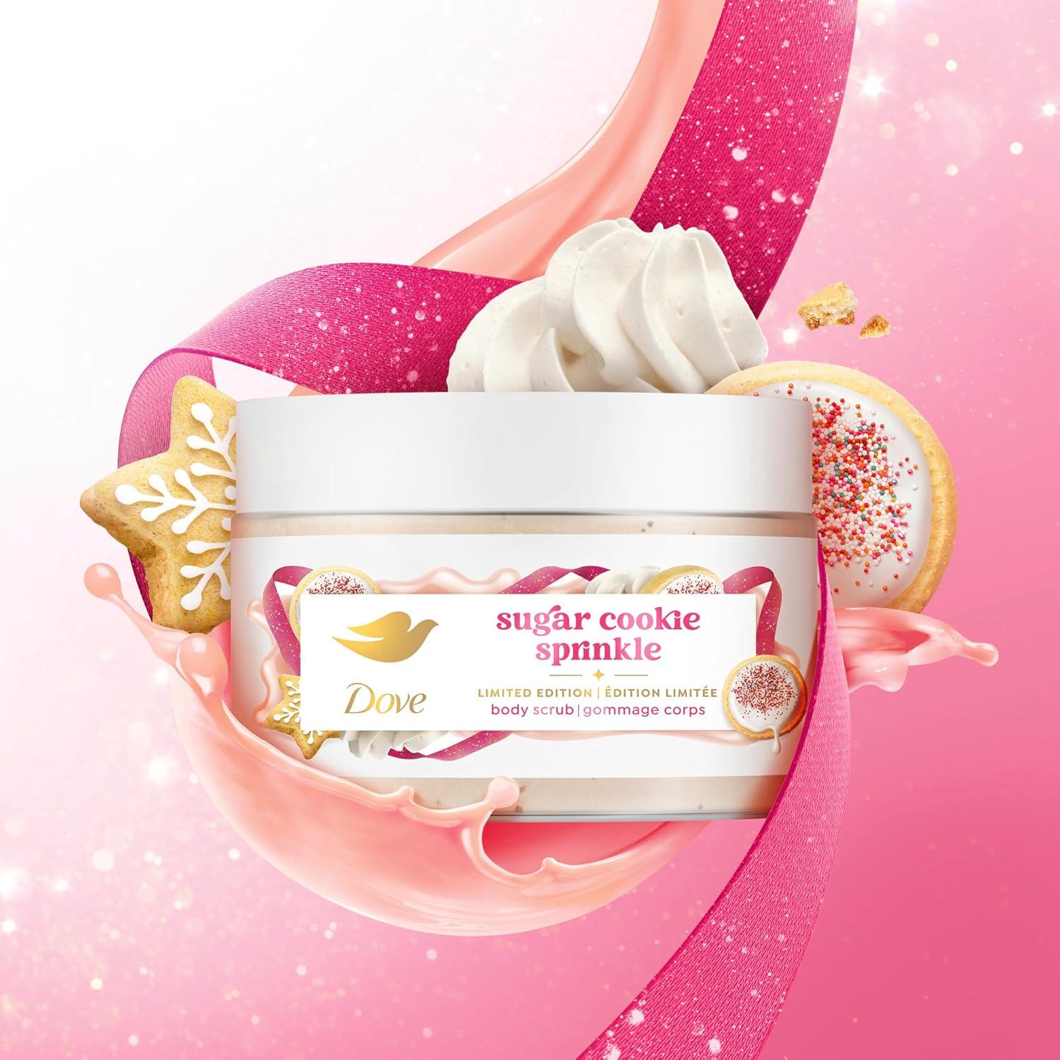 imageDove Limited Edition Holiday Treats Body Scrub 4 Count Mixed Pack for Deep Nourishment