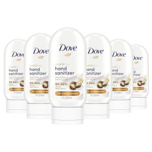 imageDove Nourishing Hand Sanitizer 9999 percent Effective Against Germs Shea Butter and Warm Vanilla Antibacterial Gel with 61 percent Alcohol and Lasting Moisturization For Up to 8 Hours 2 oz 6 CountShea Butter Vanilla