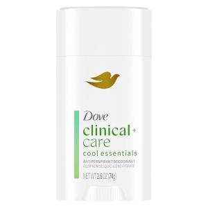 imageDove Clinical  Care Antiperspirant Deodorant Invisible Solid Stick for Women Cool Essentials with Nourishing Serum 26 oz