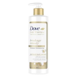 imageDove Hair Therapy Shampoo Breakage Remedy for Damaged Hair Hair Shampoo with NutrientLock Serum 338 ozBreakage Remedy